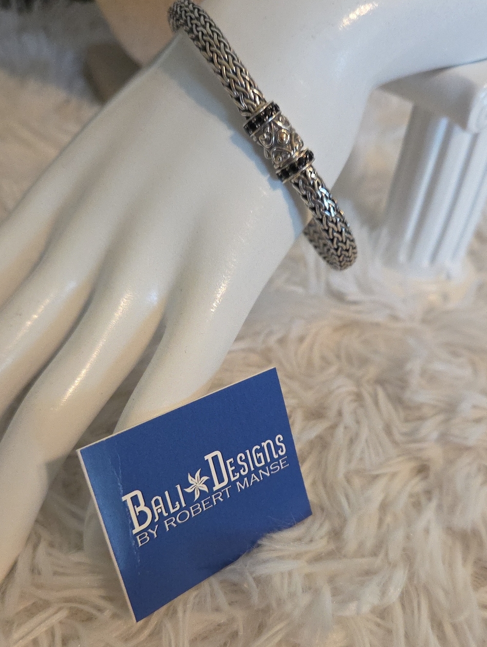Robert Manse Bali Designs Sterling & 18K Gold Accent Chain Bracelet NIB
